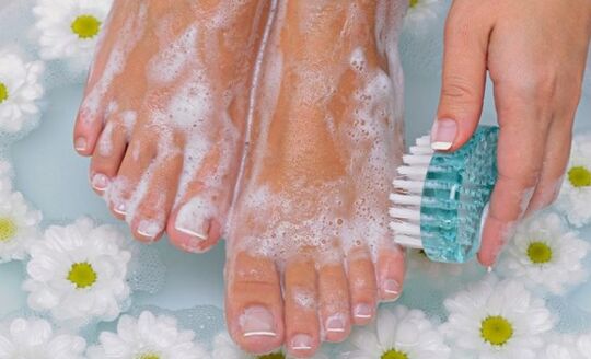 Foot care to prevent fungus